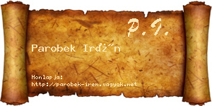 Parobek Irén névjegykártya